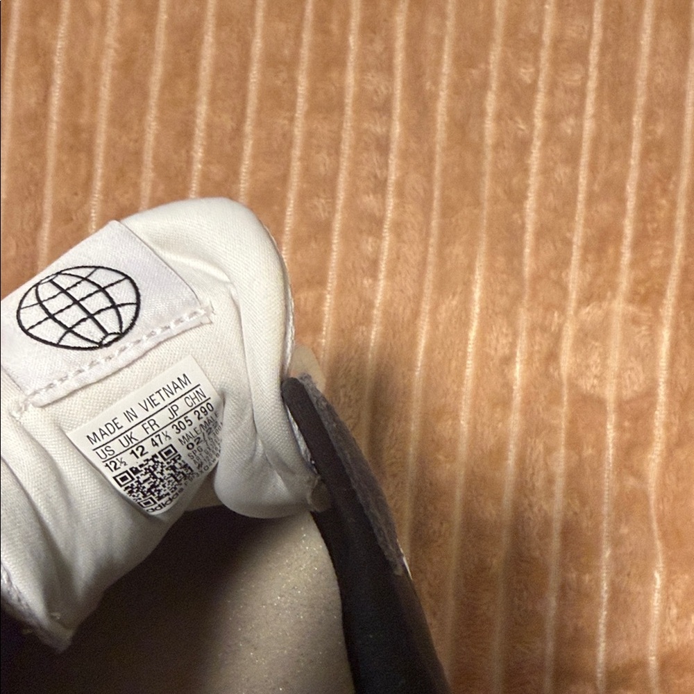 Adidas Men's 12.5 Black and White Running Sneakers - Picture 3 of 4